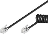 Telefonkábel PremiumCord Spirál telefonkagyló kábel RJ-14 4 eres 2 m - fekete - Telefonní kabel