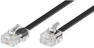 PremiumCord 8P4C (RJ-45) Plug 6P4C (RJ-11) Plug 6m - Black - Telephone Cable 