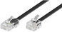 Telephone Cable  PremiumCord 8P4C (RJ-45) Plug 6P4C (RJ-11) Plug 10m - black - Telefonní kabel