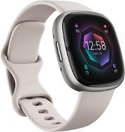 Fitbit Sense 2 Lunar White/Platinum - Smart hodinky