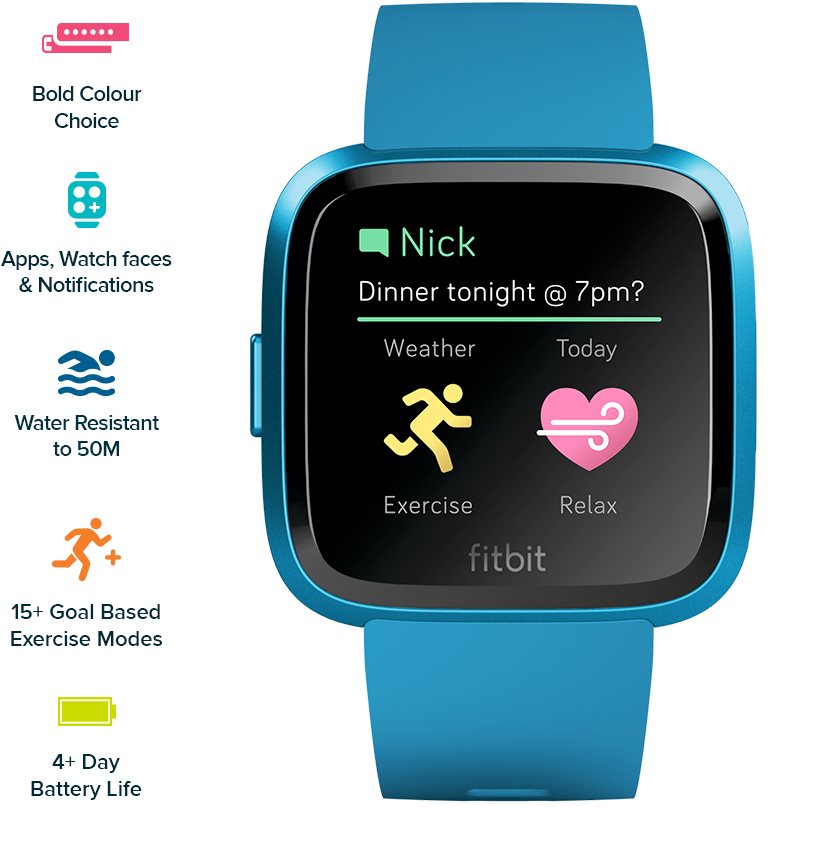 Fitbit versa lite store marina blue