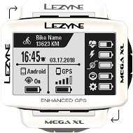 Lezyne Mega XL GPS White - Cyklocomputer