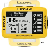 Lezyne Mega XL GPS Yellow - Cyklocomputer