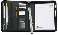 WEDO conference A4, synthetic leather, with zipper, black - Document Folder