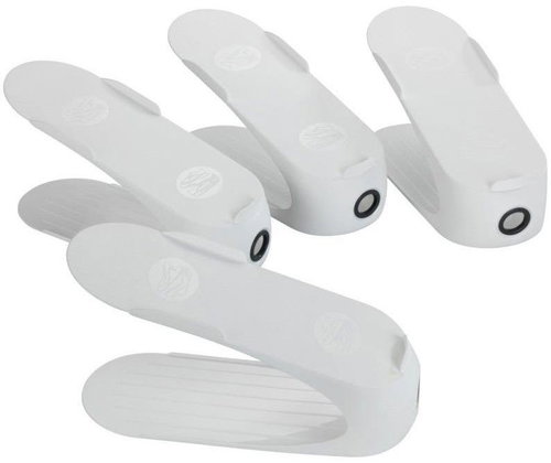 Wenko Shoe organizers, white, set of 4 - Wardrobe Organiser - Main image
