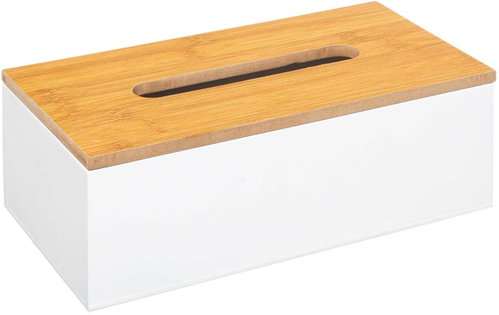 5five Simply Smart Modern Handkerchief Box White - Tissue Box - Main image