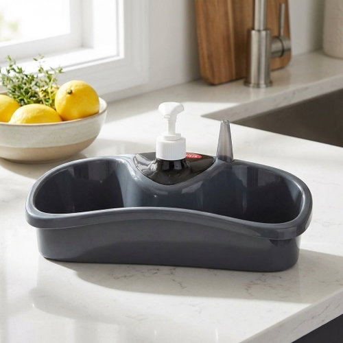 5five Simply Smart Soap or detergent dispenser organiser with sponge compartment - Detergent Holder - Main image