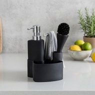 Wenko Empire Kitchen Set 4 in 1, black - Detergent Dispenser
