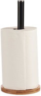 Kinvara, Paper towel holder, black, bamboo construction, 18 cm - Kitchen Utensil Holder