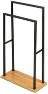 WENKO Držák na ručníky Bambusa, kov, černý, 46 × 20 × 80 cm - Towel Rack