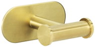 WENKO Držák na ručníky Orea Duo, nerezová ocel, zlatý, 6,5 × 4,5 cm - Towel Rack