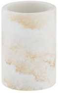 WENKO Kelímek na zubní kartáčky Odos, polyresin, bílý, 8 × 8 × 10 cm - Toothbrush Holder Cup