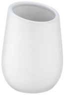 WENKO Kelímek na zubní kartáčky Badi, keramika, bílý, 8 × 8 × 11 cm - Toothbrush Holder Cup