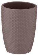 WENKO Kelímek na zubní kartáčky Punto, keramika, béžový, průměr 8 × 11 cm - Toothbrush Holder Cup