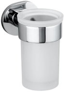 WENKO Držák na zubní kartáčky Maribor, sklo, bílý, 10 × 7 × 11 cm - Toothbrush Holder