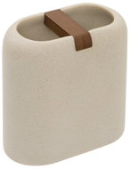 5FIVE SIMPLY SMART Argileo Kelímek na zubní kartáčky, polyresin, béžový, 10,8 × 5,6 × 10,2 cm - Toothbrush Holder Cup