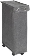 Wenko Laundry basket with lid and wheels , 43 l, 60 × 18.5 × 40 cm - Laundry Basket