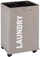 Wenko Quadro Laundry basket, container 79 l, dark beige - Laundry Basket
