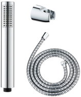 WENKO Basic, ruční sprcha s hadicí 150 cm a držákem, tyčová hlavice, stříbrná - Shower Set