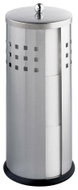 WENKO Stojan na toaletní papír Ancona Matt, nerezová ocel, stříbrný, průměr 13 × 34 cm - Free Standing Toilet Roll Holder