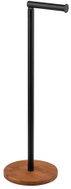 WENKO Stojan na toaletní papír Serro, kov, hnědý, průměr 17 × 67 cm - Free Standing Toilet Roll Holder