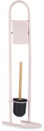 BERILO Stojan na toaletní papír Freshy, kov, s WC štětkou, růžový, 28,5 × 16 × 80,8 cm - Free Standing Toilet Roll Holder