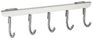 WENKO Věšák Massivo, na dveře, nerezová ocel, 5 háčků, stříbrný, 36 × 7 × 9 cm - Coat Hanger