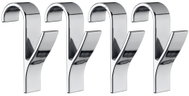 WENKO Háčky, na radiátor, plast, 4 ks, stříbrné, 7 × 2,5 × 9,8 cm - Hooks