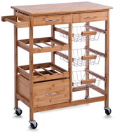 Zeller Kitchen trolley - mobile cabinet, bamboo wood - Cart