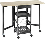 Maximex Kitchen trolley on wheels, 37 × 97 × 77 cm, black - Cart