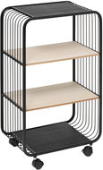 5five Simply Smart Noir Mobilní polička, 3 úrovně, kovová, 43,3 × 28 × 74 cm - Regál