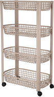 EH Excellent Houseware 4 tier kitchen basket on wheels - Shelving Unit