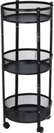 Storagesolutions Folding kitchen trolley on wheels, 3 tiers - Shelving Unit