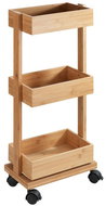 Wenko Tortona Bathroom shelf on castors, 3 shelves - Shelving Unit