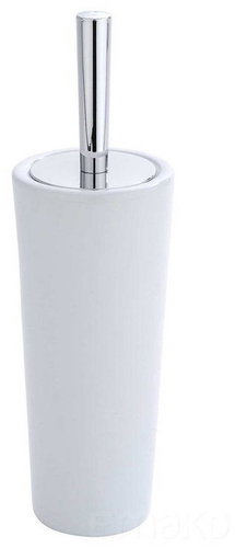 WENKO Coni White toilet brush, ceramic, white, diameter 12×37cm - Toilet Brush - Main image