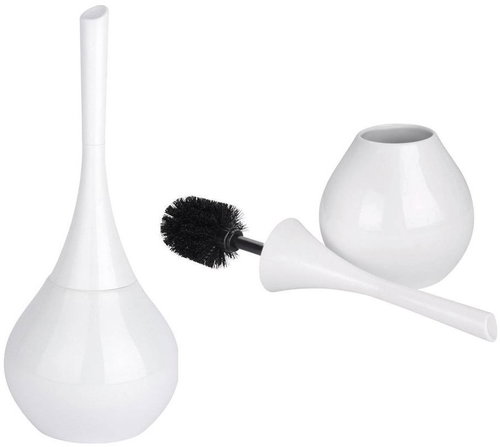 WENKO Flakon toilet brush, ceramic, white, diameter 17×42.5cm - Toilet Brush - Main image