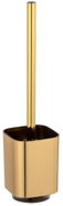 WENKO WC štětka Auron, plast, zlatá, 9 × 9 × 38 cm - Toilet Brush