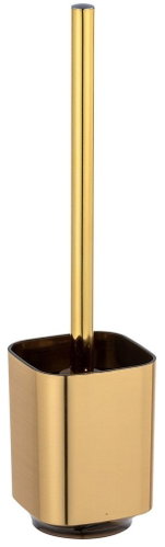 WENKO Auron toilet brush, plastic, gold, 9×9×38cm - Toilet Brush - Main image