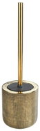 WENKO WC štětka Rivara, keramika, zlatá, průměr 11,5 × 13 cm - Toilet Brush