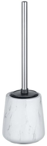WENKO WC brush Adrada, silicone brush head, ceramic, grey, diameter 12×39cm - Toilet Brush - Main image