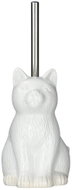 WENKO WC štětka Cat, keramika, bílá, 17 × 14 × 22 cm - Toilet Brush