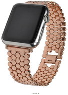Drakero Kovový Luxary pro Apple Watch 42mm / 44mm / 45mm / Ultra 49mm zlato-růžový - Watch Strap