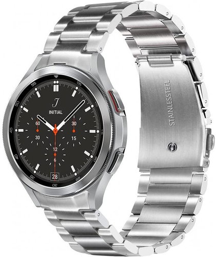 Drakero Metal strap silver for Samsung Galaxy Watch 4 and 5 (44/45/46 mm) - Watch Strap - Main image