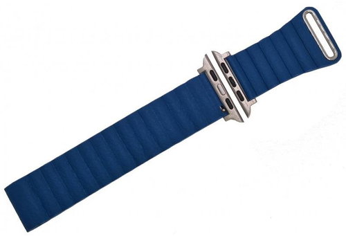 Drakero Kožený Elegance pro Apple Watch 42mm / 44mm / 45mm / Ultra 49mm modrý - Watch Strap - Main image