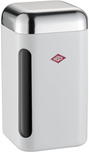 Wesco Square Canister with Window - White - Storage Jar - Main image