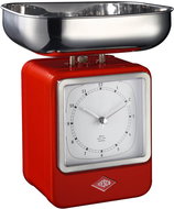 Wesco Retro kitchen scale with red clock - Kitchen Scale