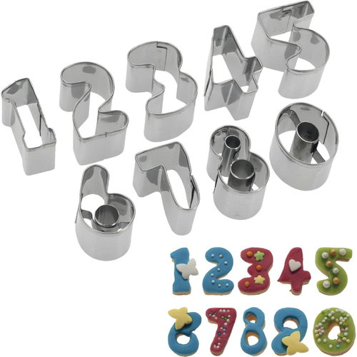 WESTMARK Vykrajovátka číslice 0-9, sada 9 ks, z nerezové oceli - Cookie Cutter - Main image
