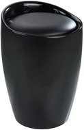 Wenko Taburette Candy black, laundry basket, 2 in 1 - Laundry Basket