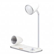 WG Retro Kathie LED, s bezdrátovým nabíjením a bluetooth speakerem, bílá - Table Lamp