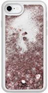 White Diamonds Sparkle Case for Apple iPhone SE 2020 / 8 / 7 / 6 / 6S - Pink-gold Heart - Phone Cover